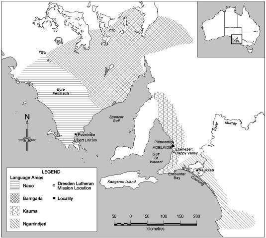 Dresden Mission locations in South Australia